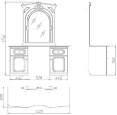 Мебелион Нижний Новгород  - заказать Стол туалетный от набора мебели для спальни «Нимфа»  за 16850 рублей
