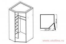 Мебелион Нижний Новгород  - заказать Шкаф угловой «Джадд» СТЛ.032.08 правый  за 13200 рублей