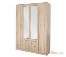 Шкаф 4-х дв. с зеркалом «Сиеста» СТЛ.138.01