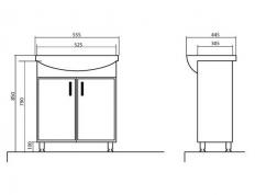 Мебелион Нижний Новгород  - заказать Тумба с раковиной ОПТИМА 01S55  за 7561 рублей