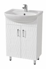 Тумба с раковиной для ванной  АССОЛЬ 55