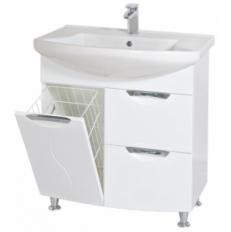Умывальник с тумбой  ГЛОРИЯ 75 С КОРЗИНОЙ