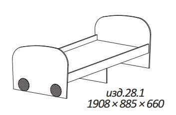 Мебелион Нижний Новгород  - заказать Изд № 28.1(ж.к. 4.5М  кровать без ящика)  за 5850 рублей