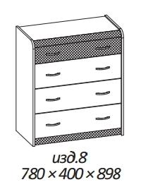 Мебелион Нижний Новгород  - заказать Изд № 8 (ж.к. 4.5М тумба комод с 4 ящиками)  за 6300 рублей