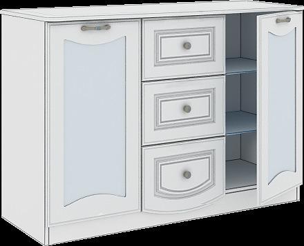 Мебелион Нижний Новгород  - заказать Мальвина-1 Комод со стеклянными дверьми №31  за 19350 рублей