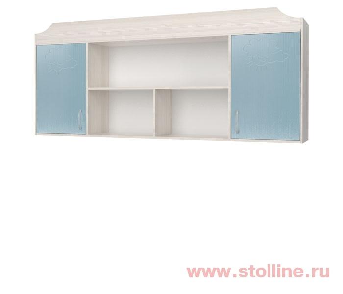 Мебелион Нижний Новгород  - заказать Полка навесная L-2042 «Флауэ» (бирюза) СТЛ.093.32  за 5450 рублей