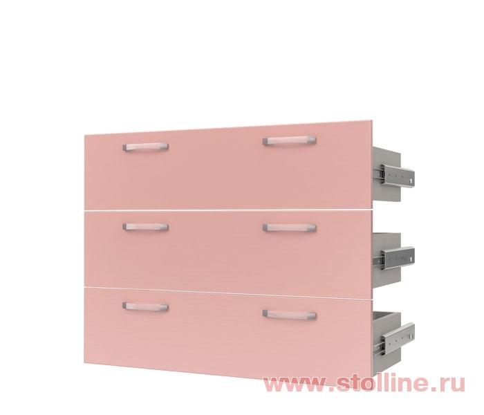 Мебелион Нижний Новгород  - заказать Ящик (3 шт.) для шкафа СТЛ.093.14 «Флауэ» (розовый) СТЛ.093.17  за 3800 рублей