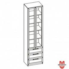 модуль Б-1 Шкаф с 3-мя ящиками стекло 2405х600х420